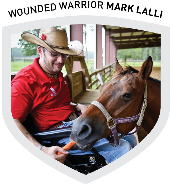 Wounded Warrior Mark Lalli with horse
